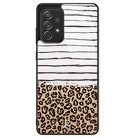 Samsung Galaxy A52 glazen hardcase - Leopard lines