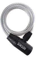 Simson-NL Kabelslot kinderen, 8 mm x 90 cm, zilver