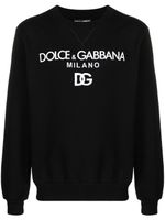 Dolce & Gabbana sweat en coton à logo brodé - Noir