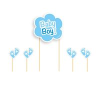 Taart topper Baby Boy blauw - thumbnail