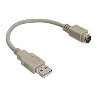 Intos USB adapterkabel USB PS/2 USB-A/stekker - mDIN6/bus 0,20 m