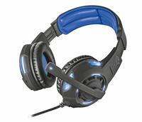 Trust Gaming GXT 350 Radius Verlichte 7.1 Gaming Headset, Surround USB Headset, Verlichte Zijkanten en Microfoon, Verstelbare Over-ear Pads, Headset voor PC, Laptop - Zwart