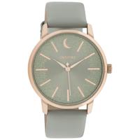 OOZOO C11040 Horloge Timepieces staal-leder rosekleurig-grijs 40 mm