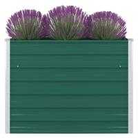 vidaXL Plantenbak verhoogd 100x100x77 cm gegalvaniseerd staal groen