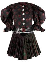 Chopova Lowena Mini-jurk met pofmouwen - Zwart