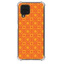 Samsung Galaxy A12 Doorzichtige Silicone Hoesje Batik Oranje - thumbnail