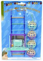 Happy pet bird toy mp bal / ladder / perch (22X10X4 CM) - thumbnail