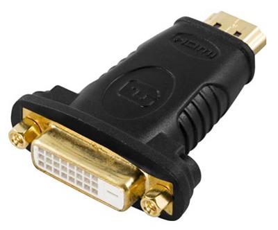 Deltaco HDMI-10 19-pin HDMI DVI Zwart kabeladapter/verloopstukje