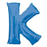 Amscan folieballon letter K 66 x 83 cm blauw