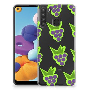 Samsung Galaxy A21 Siliconen Case Druiven