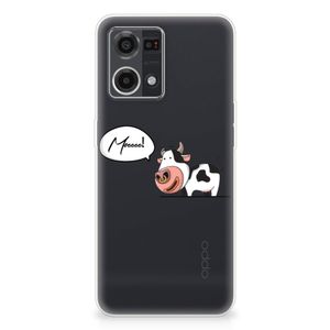 OPPO Reno7 4G Telefoonhoesje met Naam Cow