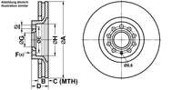 Remschijf PowerDisc ATE, Remschijftype: Geventileerd: , u.a. für Audi, Seat - thumbnail