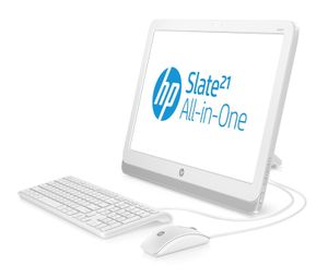 HP Slate 21-s100 54,6 cm (21.5") 1920 x 1080 Pixels Touchscreen NVIDIA Tegra 1 GB DDR3-SDRAM 8 GB eMMC Alles-in-één-pc Android 4.2 Wi-Fi 4 (802.11n) Wit