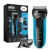 Braun S3 ProSkin 3040s Elektrisch Scheerapparaat, Zwart/Blauw - Oplaadbaar Scheerapparaat
