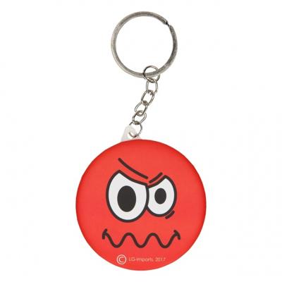 LG Imports sleutelhanger emoji met spiegel rood 6 cm LG Imports sleutelhanger emoji met spiegel rood 6 cm