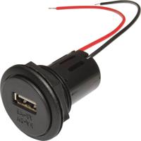 ProCar Power USB Einbausteckdose EV mit Gewindehülse Power USB inbouwstopcontact Stroombelasting (max.): 3 A Geschikt voor USB-A Stopcontact 12 V naar 5 V, 24 - thumbnail