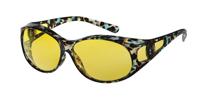 FitOfar overzetzonnebril multicolor dames met gele lens Vz1001lh