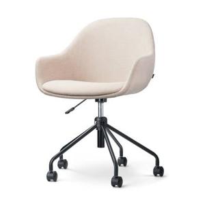 Nolon Nout-Mae Bureaustoel Beige - Armleuning - Zwart Onderstel