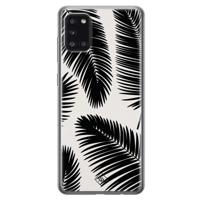 Samsung Galaxy A31 siliconen telefoonhoesje - Palm leaves silhouette