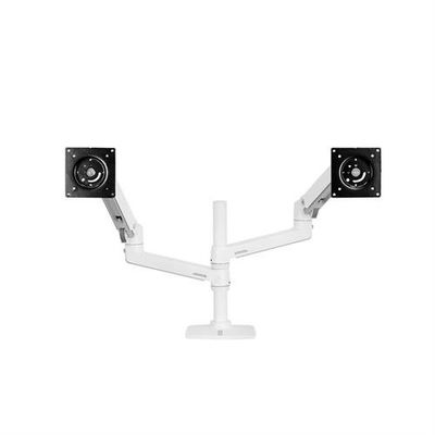 Ergotron LX Dual Arm Stacking Desk Mount Monitor-tafelbeugel 2-voudig 38,1 cm (15) - 61 cm (24) Wit In hoogte verstelbaar, Draaibaar, Kantelbaar, Zwenkbaar
