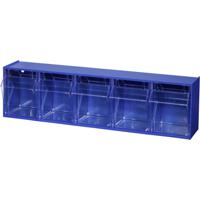 Allit 464430 Assortimentsbakken VarioPlus ProFlip 5 (b x h x d) 600 x 165 x 135 mm Blauw, Transparant 1 stuk(s) - thumbnail