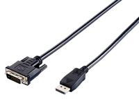 Equip 119336 videokabel-adapter, 2 m, DisplayPort DVI-D, zwart - videokabel-adapter (2 m, DisplayPort, DVI-D, stekker, zwart)