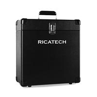 Ricatech RC0042 - Vinyl-opbergkoffer, 12 inch flightcase voor grammofoonplaten, tot 30 lp's en singles (zwart)