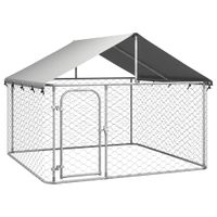 Hondenkennel voor buiten met dak 200x200x150 cm