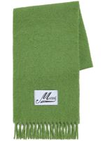 Marni écharpe en laine mélangée à patch logo - Vert - thumbnail