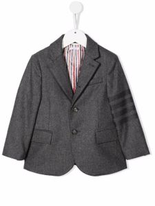 Thom Browne Kids blazer en laine à simple boutonnage - Gris