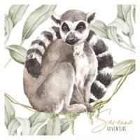 Muursticker - Lemur Savanna Adventure - thumbnail