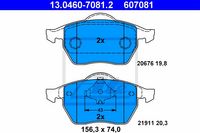 Remmenset, remschijf ATE, Remschijftype: Geventileerd: , Inbouwplaats: Vooras, u.a. für VW, Audi, Seat, Skoda - thumbnail