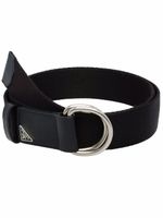 Prada ceinture tressée à boucle logo - Noir - thumbnail