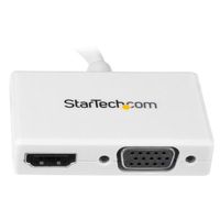 StarTech.com A/V-reisadapter: 2-in-1 Mini DisplayPort naar HDMI- of -VGA-converter wit - thumbnail