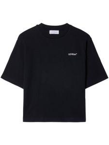 Off-White t-shirt en coton à fleurs - Noir