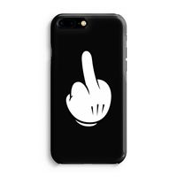 Middle finger black: Volledig Geprint iPhone 7 Plus Hoesje - thumbnail