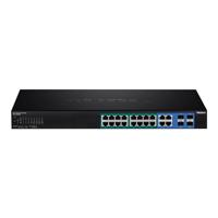 TRENDnet TPE-1620WS 16-poorts Gigabit Web Smart PoE+ Switch, 16 x Gigabit PoE+ poorten, 4 x gedeelde Gigabit poorten (RJ-45 of SFP), VLAN, QoS, LACP, IPv6 ondersteuning, 185 W PoE-totaal vermogen