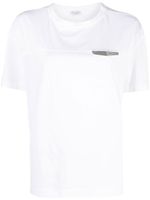 Brunello Cucinelli t-shirt en coton à strass - Blanc - thumbnail