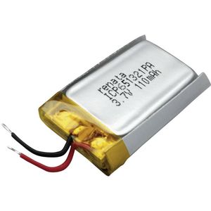 Renata ICP651321PA Speciale oplaadbare batterij Prismatisch Kabel LiPo 3.7 V 120 mAh