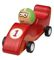 Moses houten racewagen 11,5 cm rood