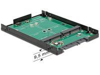 Delock 62594 2,5 converter SATA 22-pins > 2 x mSATA met RAID met behuizing - thumbnail