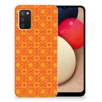 Samsung Galaxy A02s TPU bumper Batik Oranje - thumbnail