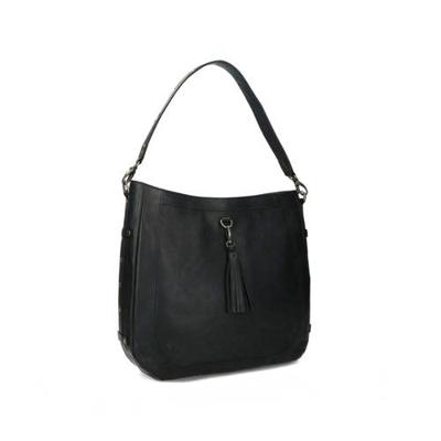 Sacha leren handtas zwart Sacha leren handtas zwart