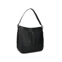 Sacha leren handtas zwart