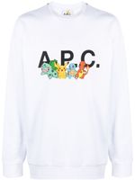 A.P.C. x Pokémon sweat à logo imprimé - Blanc - thumbnail