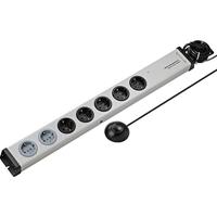 Ehmann 0206c00072381 overspanningsbeveiliging stekkerdoos 7-voudig zilver beschermend contact 1 st.