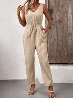 Plain Regular Fit Casual Jumpsuit