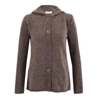 Gebreid wollen vest met capuchon en knopen, noga 44/46