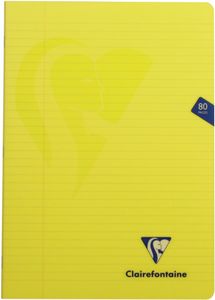 Clairefontaine schrift mimesys voor ft A4, 80 bladzijden, kaft in PP, gelijnd, geassorteerde kleuren