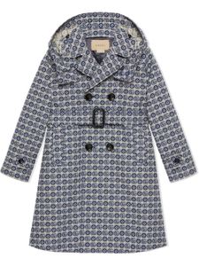 Gucci Kids manteau à boutonnière croisée - Bleu